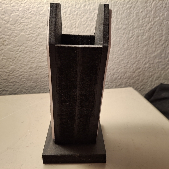 Black Coffin Decor with White Cross - Picture 2 of 3